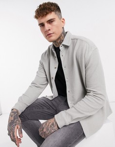 Шалфейно-зеленая махровая oversized-рубашка в стиле 90-х ASOS DESIGN-Зеленый