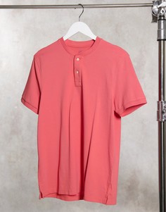 Футболка хенли из пике J Crew-Красный