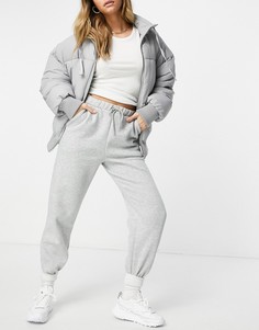 Серые меланжевые oversized-джоггеры ASOS DESIGN-Серый
