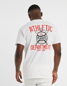 Белая футболка в стиле oversized с принтом "Peanuts" New Look-Белый