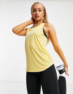 Желтая майка с логотипом-галочкой Nike Running-Оранжевый