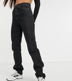 Черные выбеленные джинсы прямого кроя с классической талией в стиле 90-х ASOS DESIGN Tall-Голубой