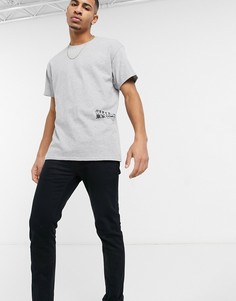 Серая футболка в стиле oversized с принтом "Tokyo" New Look-Серый