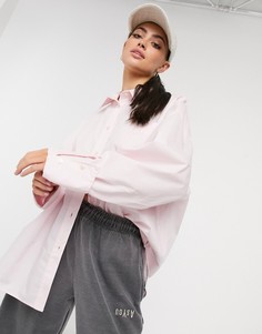 Розовая "super oversized"-рубашка свободного кроя из хлопка в винтажном стиле ASOS DESIGN-Розовый цвет
