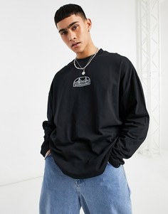 Черный oversized-лонгслив с принтом "San Francisco" ASOS DESIGN-Черный цвет