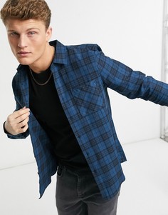 Синяя рубашка в клетку New Look-Голубой
