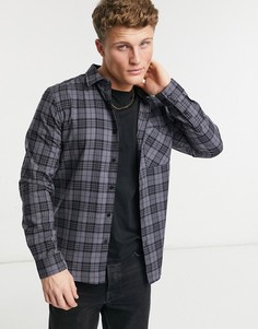 Рубашка в серую клетку New Look-Серый