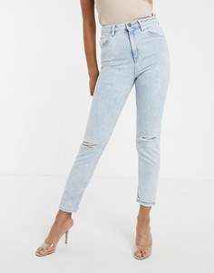 Светлые узкие джинсы в винтажном стиле ASOS DESIGN farleigh-Синий