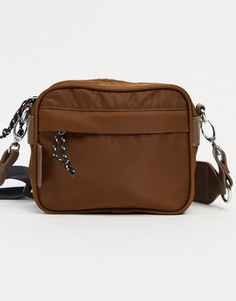 Коричневая нейлоновая сумка для фотоаппарата ASOS DESIGN-Коричневый цвет