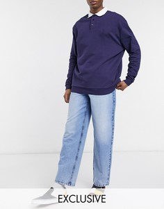 Выбеленные свободные джинсы в стиле 90-х из экологически чистого материала Reclaimed Vintage Inspired-Голубой