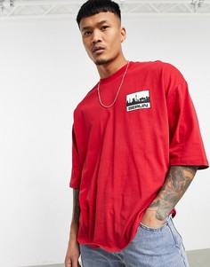 Красная oversized-футболка с принтом "Berlin" ASOS DESIGN-Красный