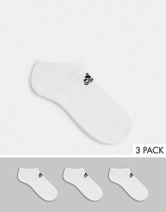 Набор из 3 пар белых коротких носков adidas Training-Белый