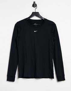 Черный лонгслив Nike MOVE TO ZERO Essential-Черный цвет