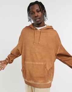 Выбеленный в винтажном стиле бежевый oversized-худи ASOS DESIGN