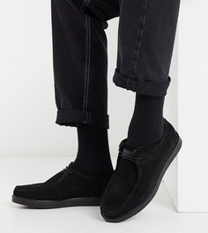 Замшевые туфли для широкой стопы со шнуровкой KG by Kurt Geiger-Черный цвет