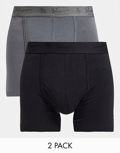 2 пары боксеров черно и серого цвета Original Penguin-Многоцветный