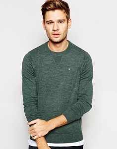 Джемпер с круглым вырезом и логотипом Hilfiger Denim-Зеленый Tommy Jeans