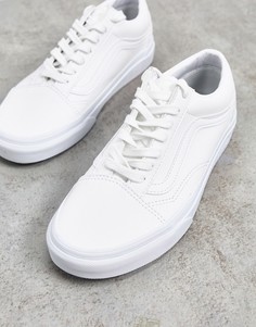Белые кроссовки из искусственной кожи Vans Old Skool-Белый