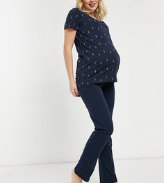 Темно-синяя пижама для кормящих мам Mamalicious Maternity-Многоцветный Mama.Licious