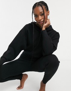 Черный трикотажный худи премиум-класса для дома ASOS DESIGN Выбирай и Комбинируй-Черный цвет