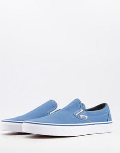 Темно-синие кроссовки-слипоны Vans Classic-Темно-синий