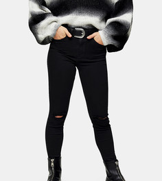 Черные джинсы скинни Topshop Petite - Jamie-Черный цвет