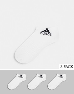 3 пары белых носков до щиколотки adidas Training-Белый