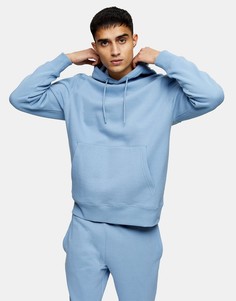 Худи голубого цвета Topman-Голубой