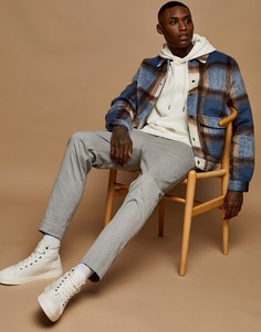 Серые строгие брюки-джоггеры скинни Topman-Серый