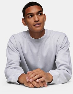 Серый свитшот с вертикальным принтом Topman Tokyo