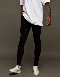 Черные джинсы супероблегающего кроя Topman-Черный цвет