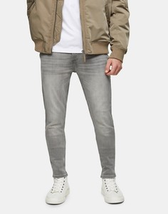 Серые джинсы скинни Topman-Серый