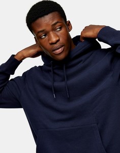 Темно-синий худи Topman-Бежевый