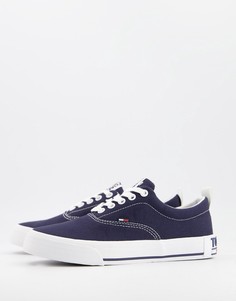 Темно-синие кроссовки из ткани Tommy Hilfiger-Темно-синий