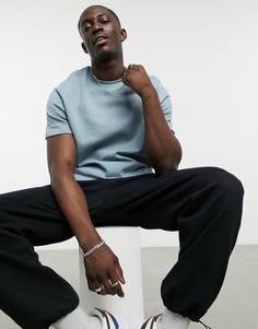 Сине-серый свитшот с короткими рукавами ASOS DESIGN