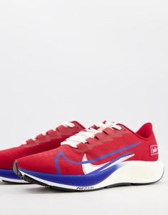 Красно-синие кроссовки Nike Running Air Zoom Pegasus 37 Premium-Красный