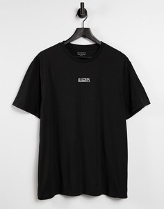 Черная футболка с логотипом AllSaints Opposition-Черный цвет