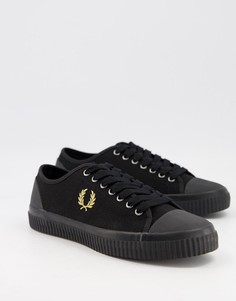 Низкие парусиновые кеды черного цвета Fred Perry Hughes-Черный цвет