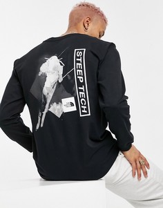 Черный лонгслив из легкой ткани с принтом "Steep Tech" The North Face-Черный цвет