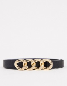 Черный ремень для джинсов My Accessories London