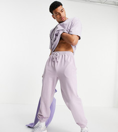 Сиреневые выбеленные oversized-джоггеры от комплекта New Look-Фиолетовый цвет