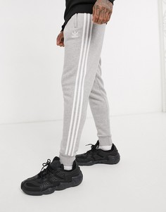 Серые джоггеры с тремя полосками adidas Originals adicolor-Серый