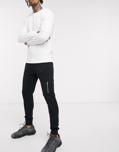 Черные зауженные джоггеры из органического хлопка с карманом MA1 ASOS DESIGN-Черный цвет