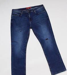 Синие эластичные джинсы с потертостями Duke 1959-Голубой