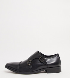 Черные кожаные туфли на шнуровке для широкой стопы Dune-Черный цвет