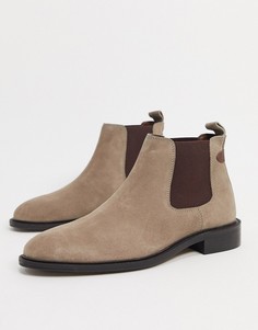 Серые замшевые ботинки челси Dune Cranbrey-Серый