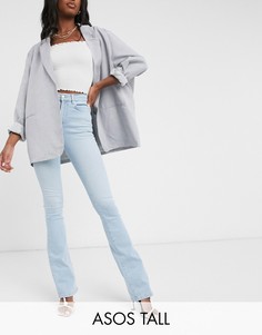 Светлые расклешенные джинсы ASOS DESIGN Hourglass Tall-Голубой
