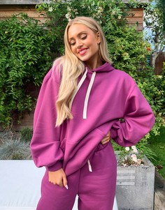 Спортивный костюм ягодного цвета из oversized-худи с контрастным шнурком и oversized-джоггеров ASOS DESIGN-Красный