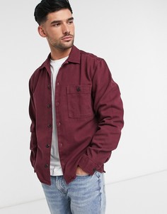 Бордовая рубашка навыпуск Selected Homme-Красный