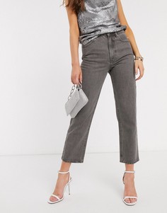 Темно-серые прямые джинсы ASOS DESIGN-Серый